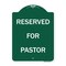 Signmission Designer Series Sign-Reserved for Pastor, Green & White Aluminum Sign, 18" x 24", GW-1824-23186 A-DES-GW-1824-23186 - alternate 1